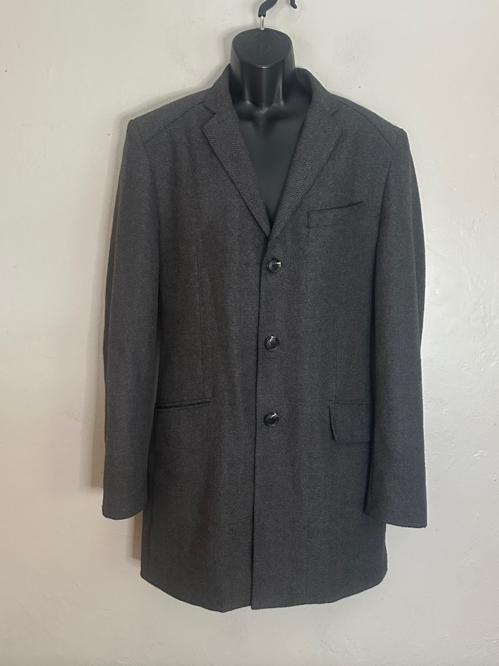 Heritage 1981 Herringbone Peacoat XL 80% polyester/20% rayon 3 button